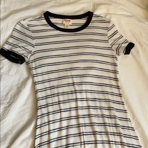 Stripped Tee Shirt Dress